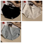 3Pcs/Set Women Soft Cotton Panties Mid Waist Briefs in Warm Tan Minimalist Intimates Breathable Stretch Underwear Size M-2XL