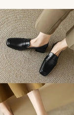 Style Spring Autumn Versatile British Style Flat Shoes Women's Vintage Leather Pumps High Heel Shoes Summer Season 2026
