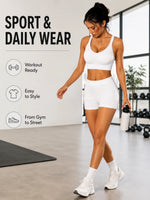 Women's Wireless Sports Bra Yoga Bra Simple Solid Color X-Back Design Wide Adjustable Straps Removable Pads Comfort