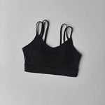 Women's Yoga Sports Bra Shock-Absorbing Gathered Front with Fine Strap Detailing Beautiful Back Design for Running Fitness Vest