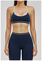 Yoga Bra U-Shaped Adjustable Shoulder Strap Cross Back Women Fitness Sports Bra Top Gym Yoga Athletic Tight Workout Jog Soft Pad
