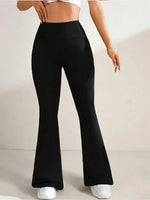Nude Tight Yoga Pants High Waist Wide Leg Flared Trousers Spring And Summer Running Fitness Sportswear Plus Size Leggings Jeans