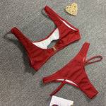 Micro Bikini 2022 Sexy Women Swimsuit Female Rib Bikini Set Push Up Women Swimwear Brazilian Biquini Cut Out Neon Bathing Suit