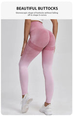 Gradient Color Energy Legging Women Workout Fitness Jogging Running Leggings Gym Tights Stretch Sportswear Yoga Pants