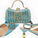 Doershow Lastest Italian Design Fashion Style Ladies Shoes with Matching Bag Set 2024 Nigerian Shoes and Bag SetHKK1-6