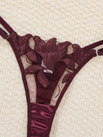 Special anniversary embroidery lingerie set - Sophisticated style, atmosphere-enhancing French vintage mesh bra ZA824031