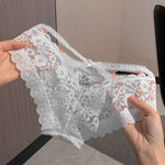Lace Thin Sexy Girls Panties Seamless Women Briefs Thong Hollow Out G String Underwear Transparent Female Low Waist Lingerie