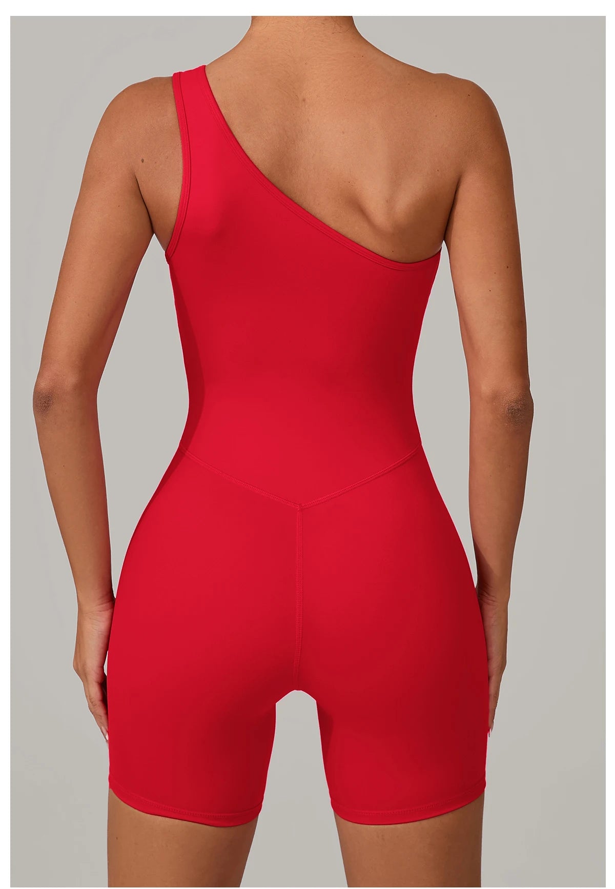 One Shoulder Women Sports Jumpsuit Sleeveless Yoga Rompers Backless Sportswear Women Workout One Piece Bodysuits Female