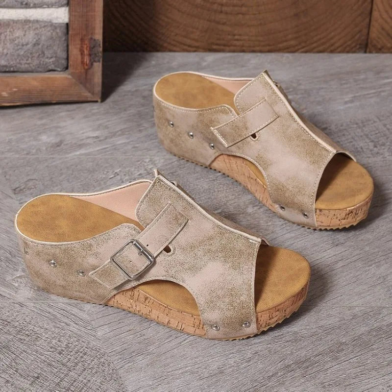 Women Comfortable Platform Sandals Open Toe Wedge Sandals Summer Lightweight New Slippers Fashion Casual Designer Women Shoes