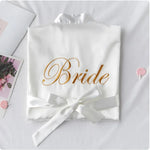 Bride with Team Bride Bathrobe Bride To Be Bridal Shower Bachelorette Party Wedding Decoration Mariage Hen Party Bridesmaid Gift