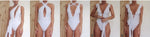 Sexy Red One Piece Swimsuit 2026 Women Push Up Lace Up Bandage Bodysuit Brazilian Deep V Neck Backless Bathing Suit Swimwear