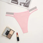 1pcs Low Waist Sexy Women G-string Charming Party Sexy Lingerie Ribbed Lady Thongs Breathable Comfortable Panty Female Underwear