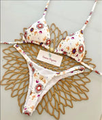 2026 Swimwear Women CuteCherry Print Brazilian Thong Bikini Set Sexy Thong Swimsuit Two Pieces Bathing Suit Women Beach Wear