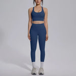 Women's Yoga Set Sports Fitness Running Beautiful Back Slim Fit Bra Hip-lifting High Waist Pants Workout Training Gym Suits