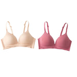 2Pcs/Set Underwear 3/4 Cup Push Up Bra Female S-XXL Seamless Bras For Women Non-wire Bra Sexy Lingerie