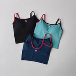 Women's Summer Color Block Yoga Fitness Vest Anti-Sagging One-Piece Camisole Fitness Suit for Active Wear