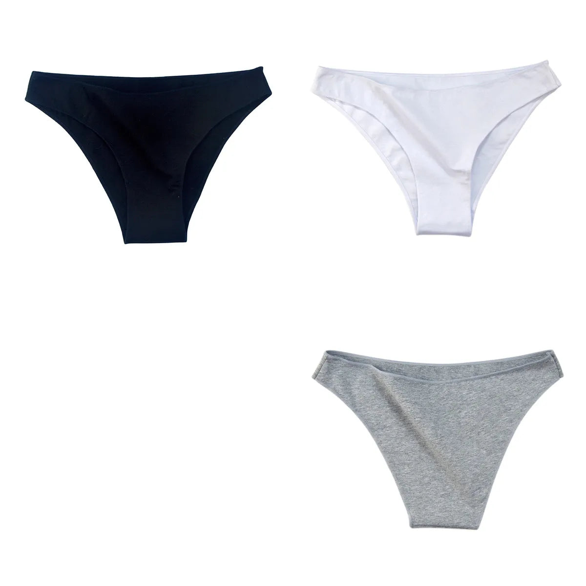 3Pcs/Set Women's Cotton Briefs Underwear Female Underpants Low Rise Underwear Sexy Lingerie Soft High Cut Panties