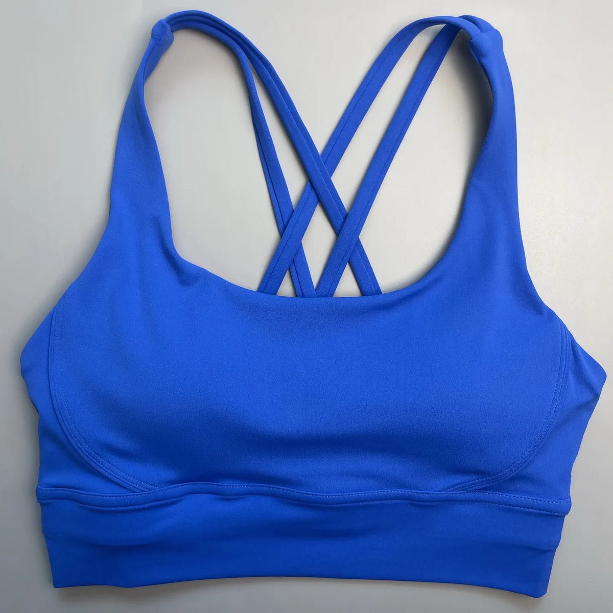 Solid Color Women Fitness Yoga Bra Top Soft Tight Comprehensive Training Jogging Gym Sports Underwear Cross Back With Chest Pad