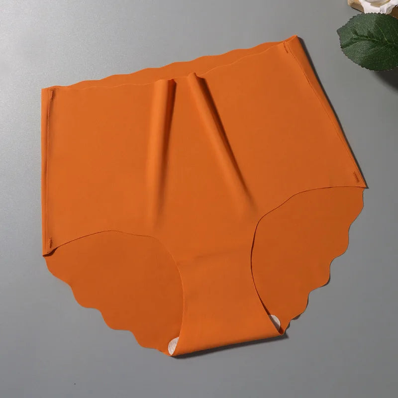 10Pcs/Set Panties Women Seamless Briefs Ice Silk High Rise Panties Female Underpants Solid Comfy Underwear Lingerie