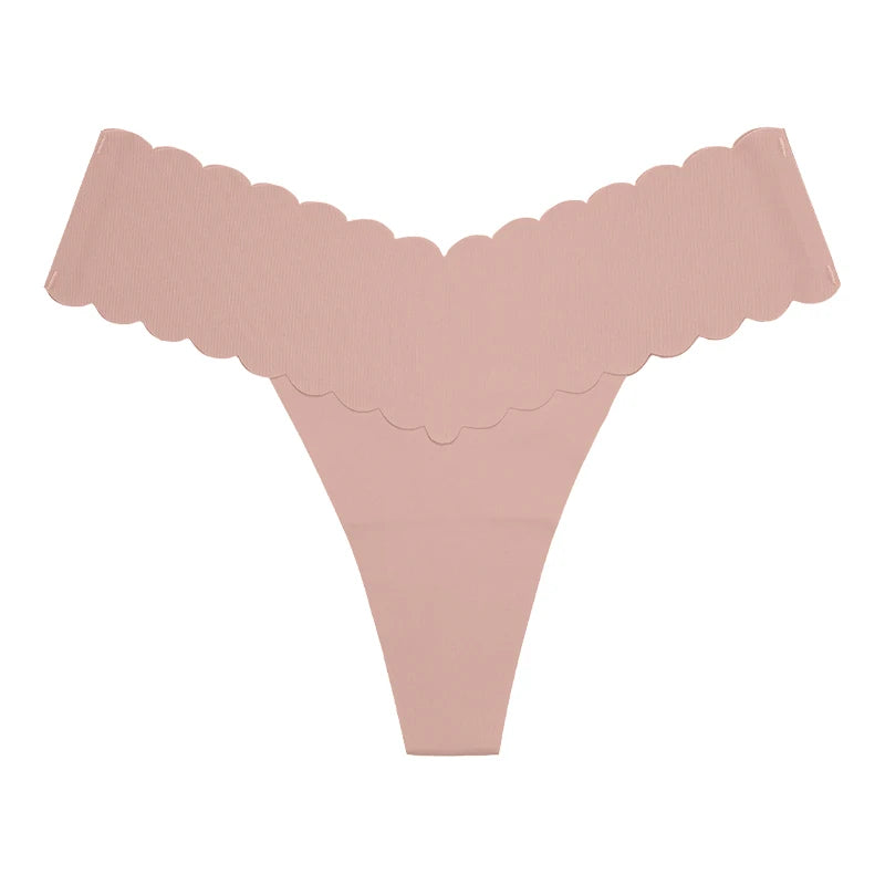 Ice Silk Women Panties Seamless Sexy G String Thong Underwear T Back Sports Yoga Girls Briefs Underpants Plus Size S-XL