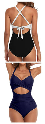 Leopard One Piece Swimsuit 2024 New Halter Push Up Swimwear Women Swimsuit Bathing Suit Beachwear Monokini Female Swimming Suits