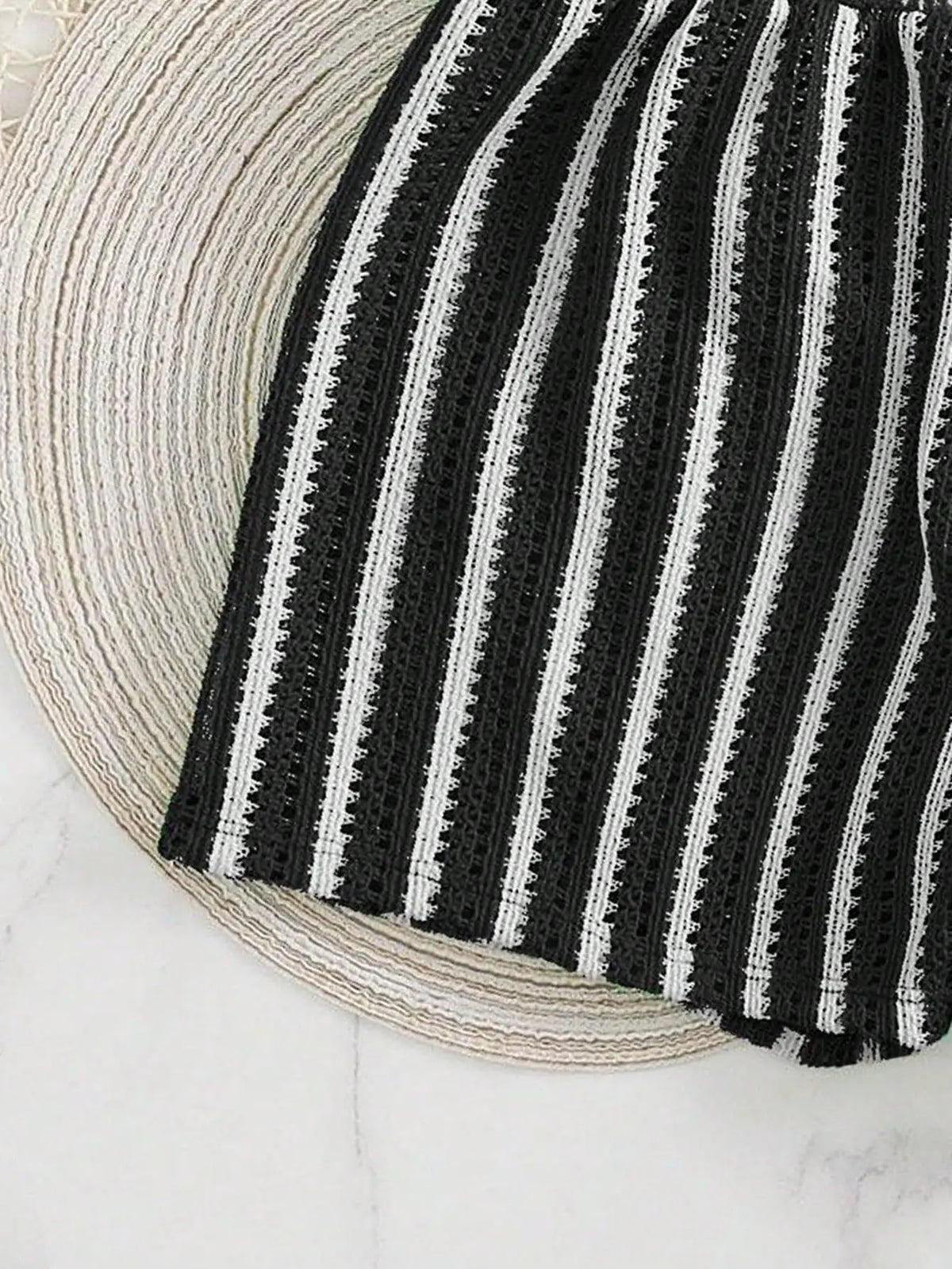 Sexy Black White Patchwork Bikini Set 2026 Women Striped High Waist Shorts 3 Piece Swimsuit Summer Push Up Bathing Suit Swimwear