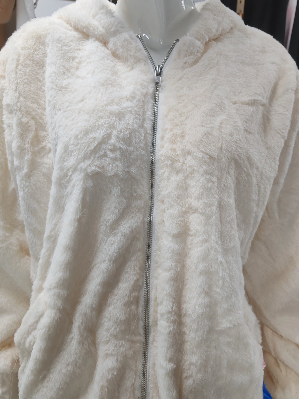 Phantasy Women's Hoodies Women Clothing Streetwear New Style Fashion Hooded Imitation Fur Plush Coat Solid Color Jacket Female