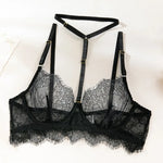 Toucheart Sexy Lingerie Suit Female Sexy See-through Lace Halter Bra SetAdjustable Leg Ring Set for Women Sexy Underwear New