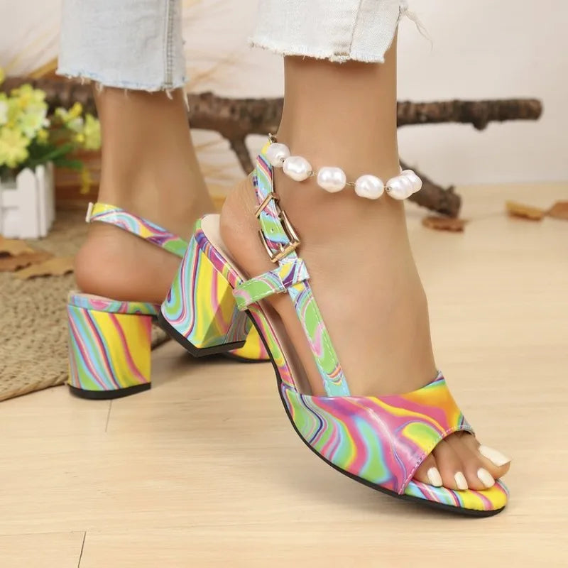 2026 Women Sandals Summer New Wedge Platform High Heels Round Toe Open Toe Fashion Shoes Versatile PlatformSandals