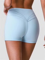 Outdoor Running Yoga Shorts Women Summer Crossed V Waist Hip Lifting Fitness Tight Sports Pants Quick Drying Gym Fitness Shorts