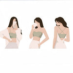 3Pcs/Set Women Strapless Bandeau Bra Removable Straps Seamless Wireless Multi‑Hook Back Closure Bra For Multi‑way Wearing