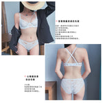 Sexy Lace Bra Set Large Breasts Ultra Thin Full Coverage Push Up Effect Big Cup Supporr Detachable Straps Pure Sensual Underwear