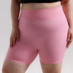 STOUREG Women's Plus Size Seamless Yoga Shorts High Support Quick Dry Fitness Running Gym Shorts