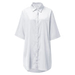 New Women's Solid Color Silky Comfortable Soft Pajamas Sexy Short Sleeve Nightshirt Smooth & Skin-Friendly Home Sleepwear Lounge