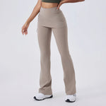 Flare Leggings Women Yoga Pants Bell-bottoms Yoga Trousers High Waist Fitness Pants Stretch Gym Wide Leg Yoga Leggings