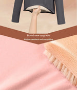 Women Thermal Underwear Winter Thickened and Flannel Bottom Shirt Solid Long Sleeve Basic T-Shirt Heating Fiber Pullovers