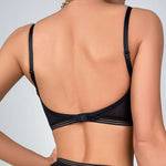 Sexy push-up bra plus size big chest bra with underwire lace underwear backless u bra solid T-Shirt bra summer