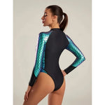 2026 Surfing Sport Swimsuit Long Sleeves Women One Piece SwimsuitSwimwear Solid Monokini Bathing Suit Tropical Bodysuit Female