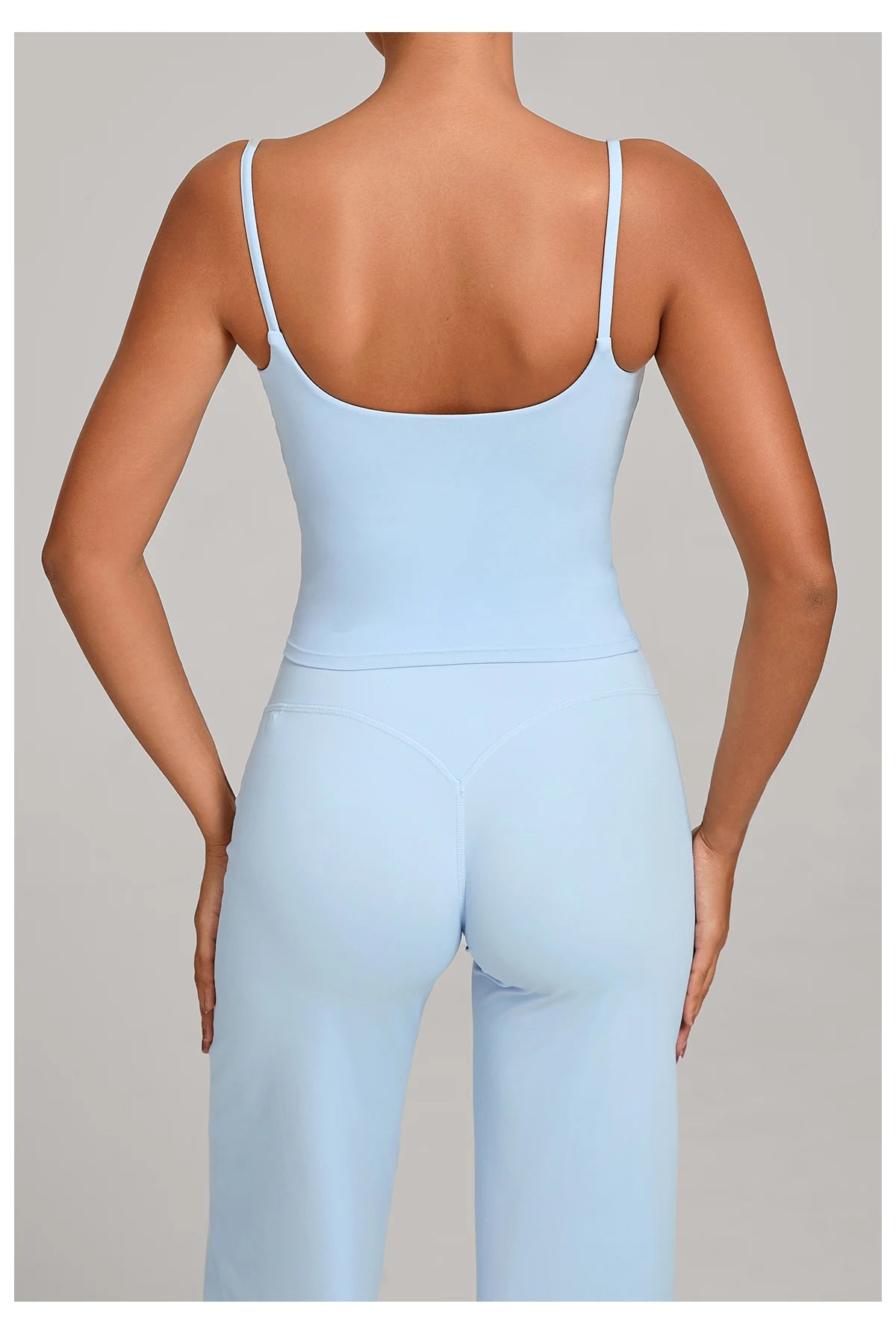 GYM Tank Top With Built In Bra women's Yoga clothing running Square Neck fitness vest beautiful back sports Workout