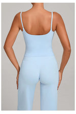 GYM Tank Top With Built In Bra women's Yoga clothing running Square Neck fitness vest beautiful back sports Workout