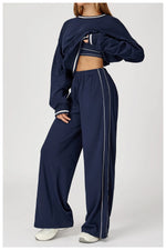 Sports Pants Women Loose High Waist Wide Leg Pants Gym Fitness Yoga Leggings Female Workout Running Cycling Pants Athletic Wear