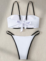 Splicing Mini Micro Thong Bikini Female Swimsuit Women Bandeau Swimwear Two-pieces Bikini Set Brazilian Bather Bathing Suit Swim