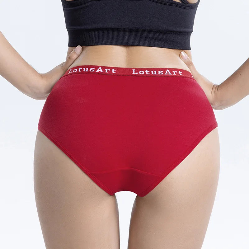 6Pcs/Set Women High Waist Cotton Briefs Letter Print Wide Waistband Panties Solid Color Full Coverage Hip Lifting Lingerie M-2XL