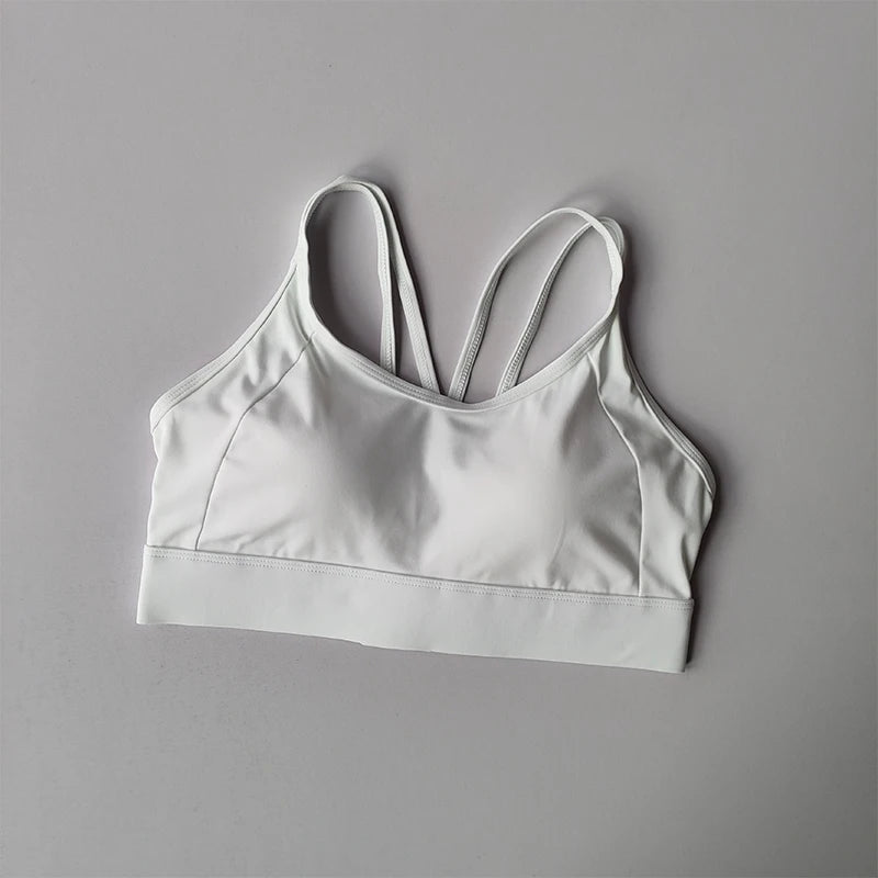 Women's Summer Shock-absorbing Running Yoga Tank Top with a Beautiful Contrasting Sports Bra and a Professional Pilates Bra