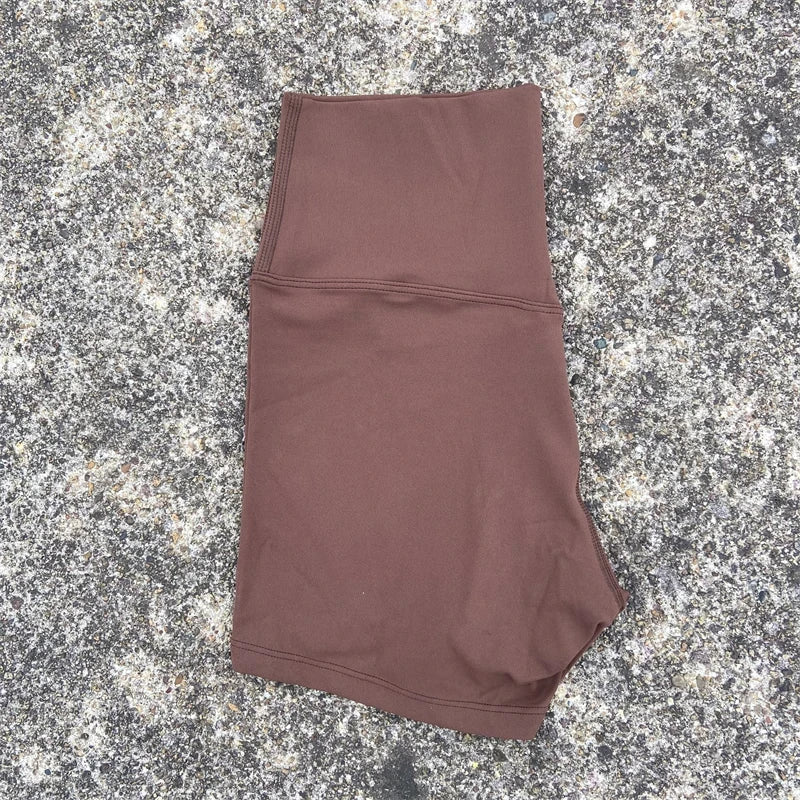 Solid Color High Waist Yoga Short Leg Women Fitness Sport ShortBike Soft Squatting Proof Comprehensive Training Jog Athletic