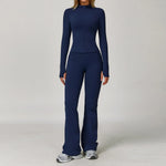 2/3PCS Yoga Suit Women Tracksuits Gym Clothes Workout Flared Pants Zipper Long SleeveAthletic Wear Female Sports Yoga Clothing