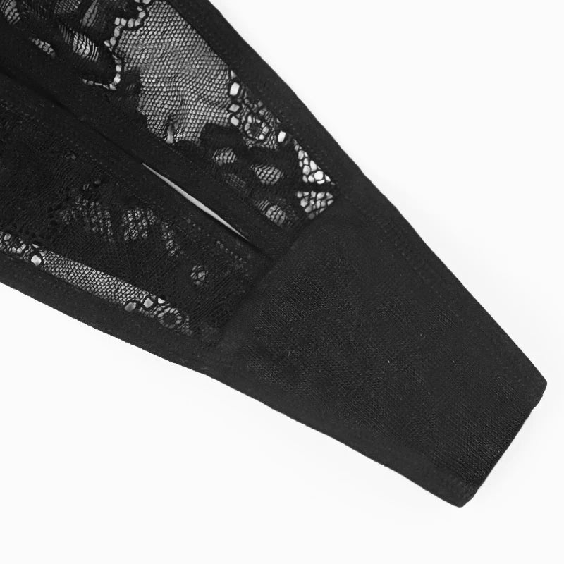 Fashion Style Black Sexy Lace Women's G-String Thong Breathable Underwear Lingerie Hot Sale Party Underpants for Women Panty