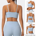 Hearuisavy Summer Ultra-Soft Fabrics Sports Bra Gym Top Women Push Up Workout Quick-Dry Yoga Top Sportswear Fitness Underwear