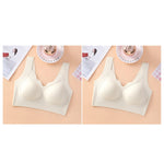 2Pcs/Set Seamless Bras For Women Padded Underwear Wireless Bralette Breathable No Steel Ring Fitness Underwear Sexy Lingerie