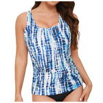Women Tankini Swimwear Tops Full Coverage Swimsuit Floral Leopard Print Swim Vest Bathing Suit Swimming Suit Summer Beach Wear